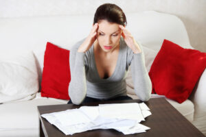 Woman Stressing About Debt