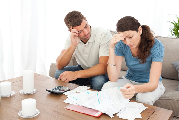 couple reviewing finances
