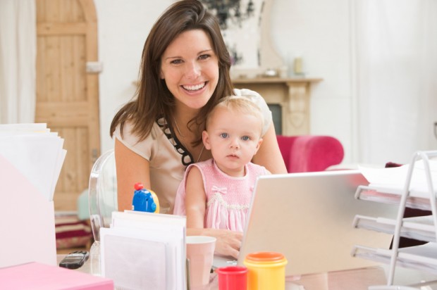 stay-at-home mom with daughter