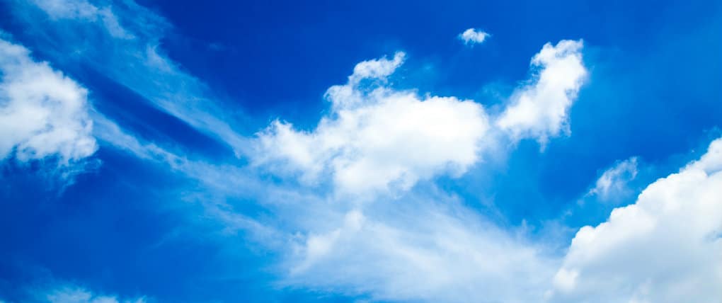 Blue Sky with White Clouds on a Sunny Day