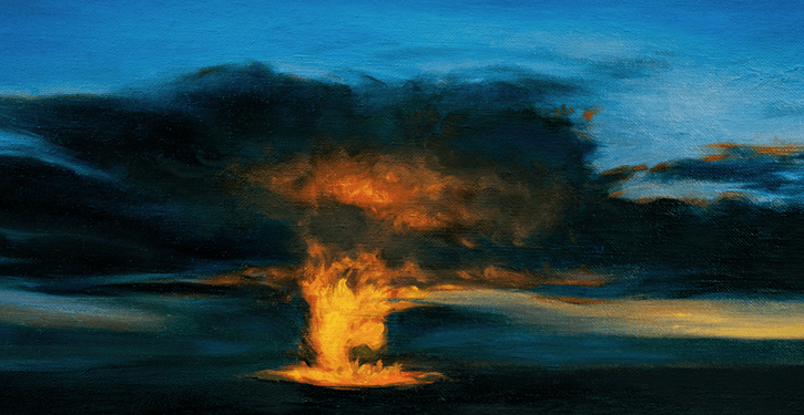 Image Credit | Volcano Night © Katherine Kean oil on linen 8 x 16 inches