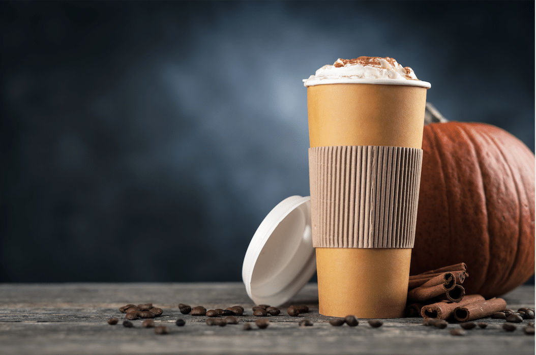 Pumpkin Spice Latte on Wooden Table