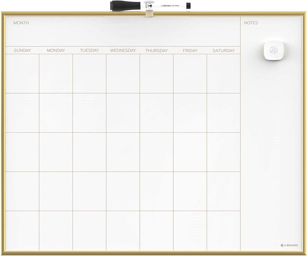 Dry erase calendar gift idea