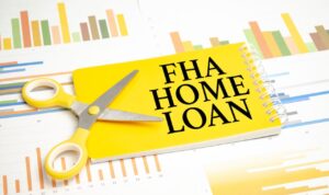 Yellow Notebook with 'FHA Home Loan'