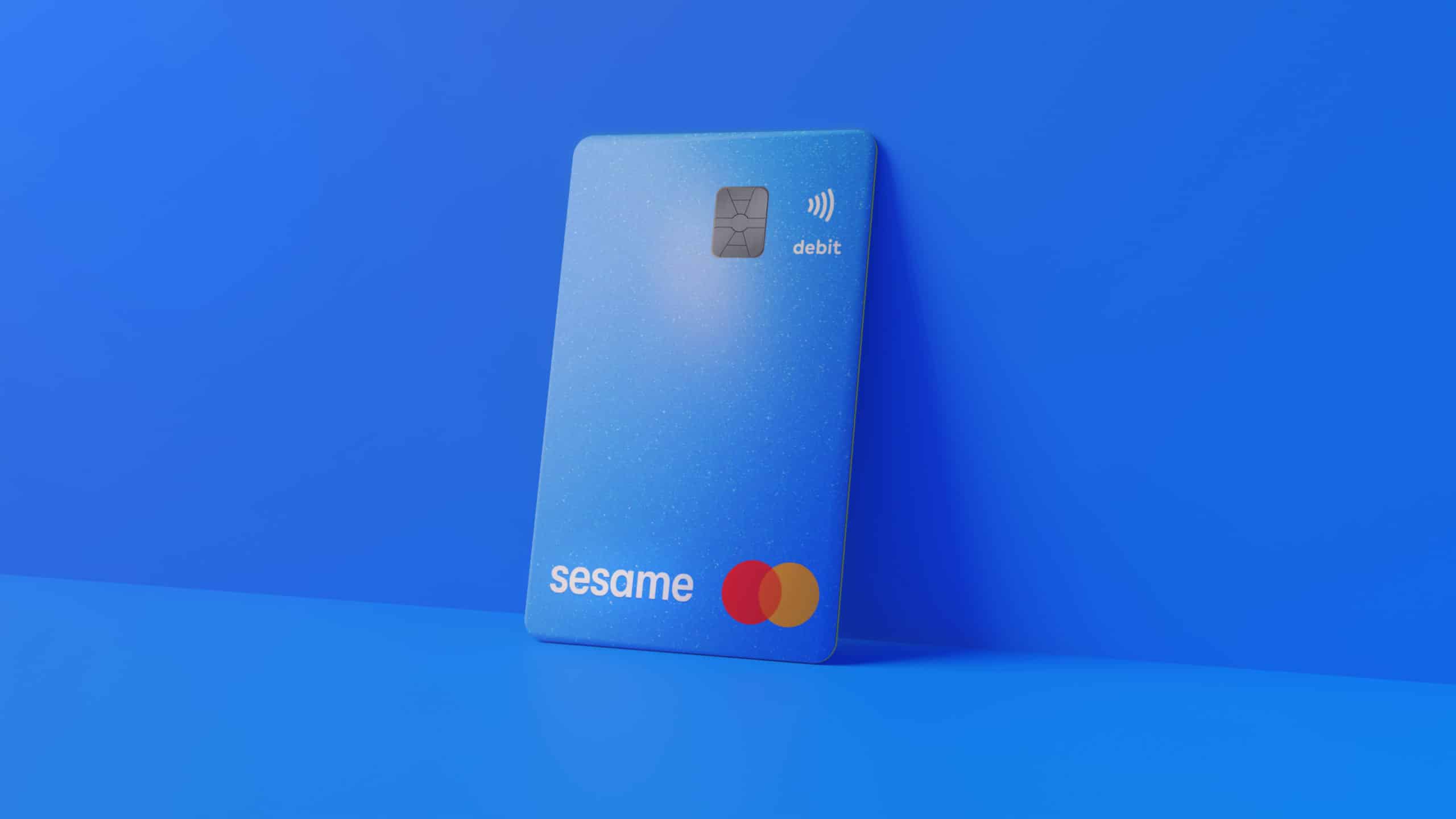 Blue Credit Card with 'sesame' Logo