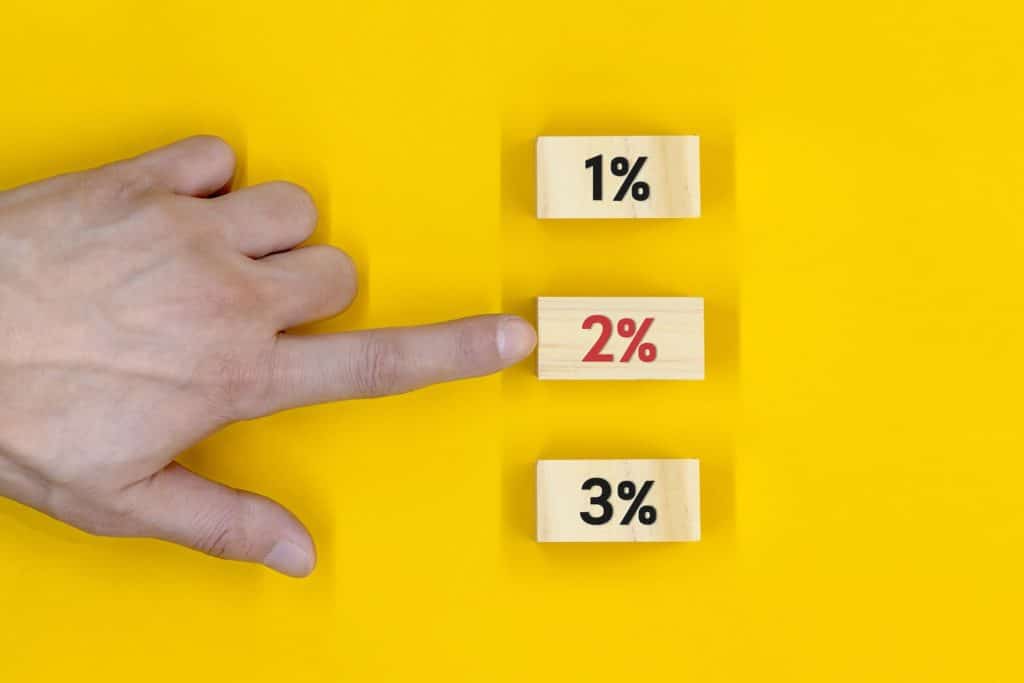 Fed's target 2 percent inflation