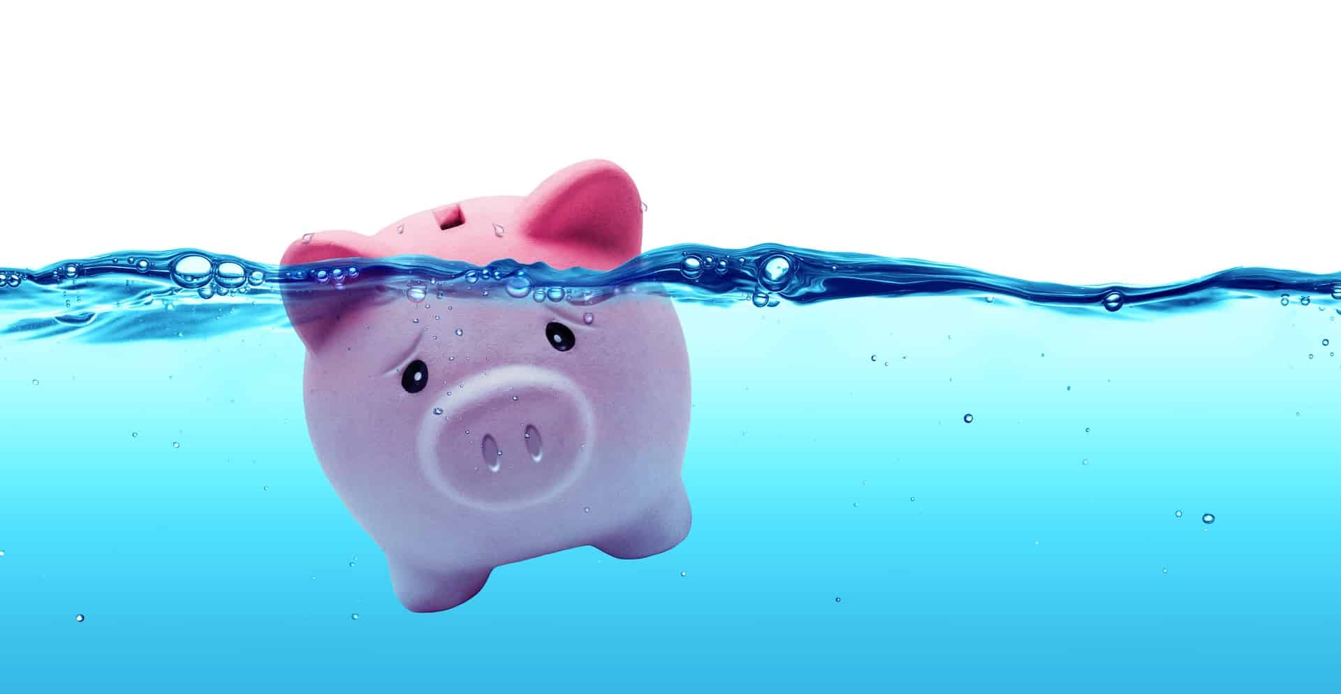 drowning in debt